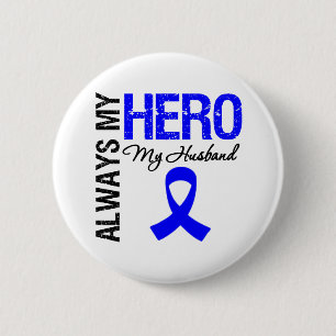 Darmkrebs immer mein Held mein Ehemann Button