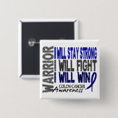 Darmkrebs-Krieger Button (Vorne & Hinten)