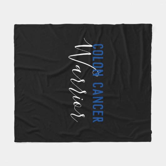 Darmkrebs-Krieger Fleecedecke (Vorderseite (Horizontal))