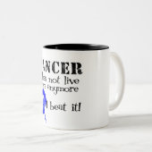 Darmkrebs lebt nicht hier mehr zweifarbige tasse (VorderseiteRechts)