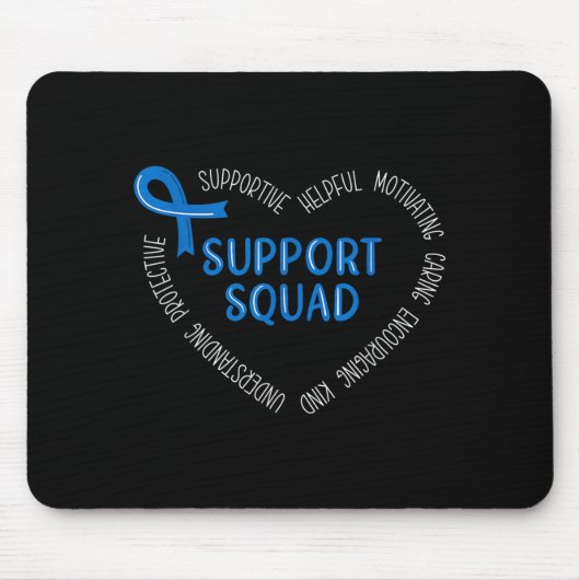 Darmkrebs-Support-Squad Darmkrebsbewusstsein Mousepad (Vorne)