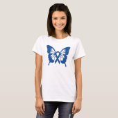 Darmkrebs-T - Shirt mit blauem Schmetterling u. (Vorne ganz)