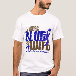 Darmkrebs TRAGE ICH BLAU FÜR MEINE EHEFRAU 6,3 T-Shirt