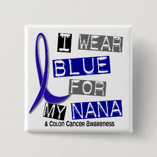 Darmkrebs trage ich Blau für meine Nana 37 Button