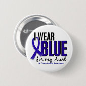 Darmkrebs trage ich Blau für meine Tante 10 Button (Vorne & Hinten)