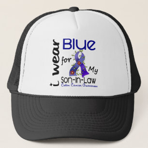 Darmkrebs trage ich Blau für meinen Schwiegersohn Truckerkappe