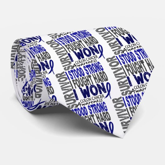Darmkrebs-Überlebender 4 Krawatte (Gerollt)