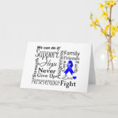 Darmkrebs-unterstützende Wörter Karte (Gelbe Blume)