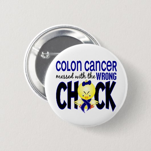 Darmkrebs verwirrt mit dem falschen Küken Button (Vorne & Hinten)