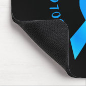 Darmkrebsbewusstsein Blau März Herz Mousepad (Ecke)