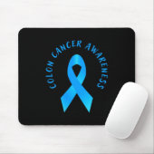 Darmkrebsbewusstsein Blau März Herz Mousepad (Mit Mouse)