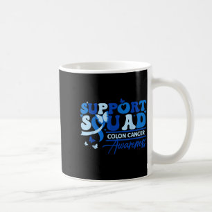 Darmkrebsbewusstsein Blaue Schleife Unterstützerte Kaffeetasse