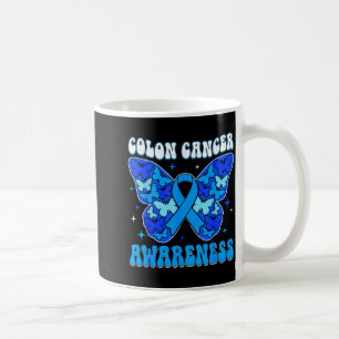 Darmkrebsbewusstsein blaues Band Kaffeetasse