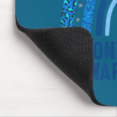 Darmkrebsbewusstsein Blaues Band Kunstwerk Mousepad (Ecke)