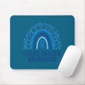 Darmkrebsbewusstsein Blaues Band Kunstwerk Mousepad (Mit Mouse)