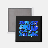 Darmkrebsbewusstsein Unterstützerteam Blau Magnet (Vorderseite/Rückseite)