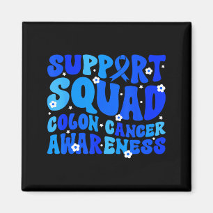 Darmkrebsbewusstsein Unterstützerteam Blau Magnet
