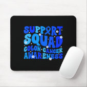 Darmkrebsbewusstsein Unterstützerteam Blau Mousepad (Mit Mouse)