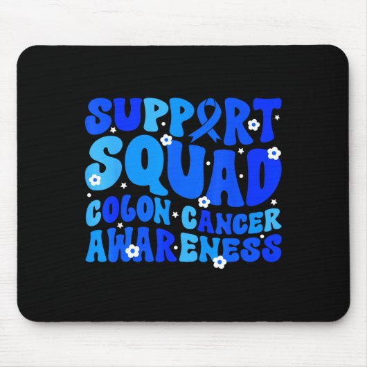 Darmkrebsbewusstsein Unterstützerteam Blau Mousepad (Vorne)