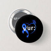Darmkrebsmonat Bewusstseinscheck Button (Vorne & Hinten)