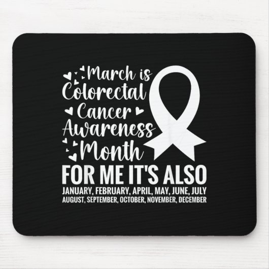 Darmkrebsmonat Darmkrebs Mousepad (Vorne)