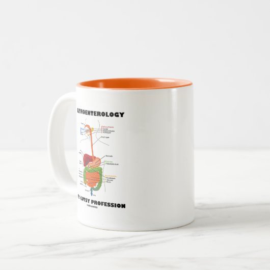 Darmleiden ist ein mutiger Beruf Zweifarbige Tasse (Vorderseite Links)