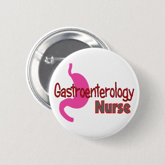 Darmleiden KRANKENSCHWESTER einzigartiger Magen Button (Vorne & Hinten)