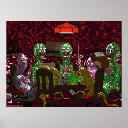 Darmparasiten spielen Poker Poster (Vorne)