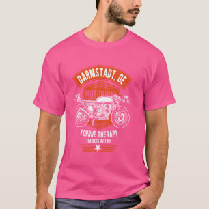 Darmstadt DE Deutschland Retro Motorrad T-Shirt