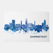 Darmstadt Deutschland Skyline Blue Fußmatte (Vorderseite)