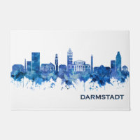 Darmstadt Deutschland Skyline Blue
