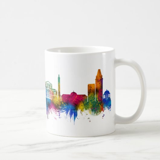 Darmstadt Deutschland Skyline Kaffeetasse (Rechts)