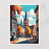 Darmstadt Deutschland Vintage Reise Illustration Postkarte (Vorderseite)