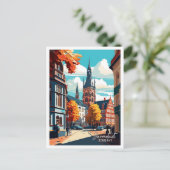 Darmstadt Deutschland Vintage Reise Illustration Postkarte (Stehend Vorderseite)