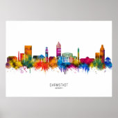 Darmstadt Germany Skyline Poster (Vorne)
