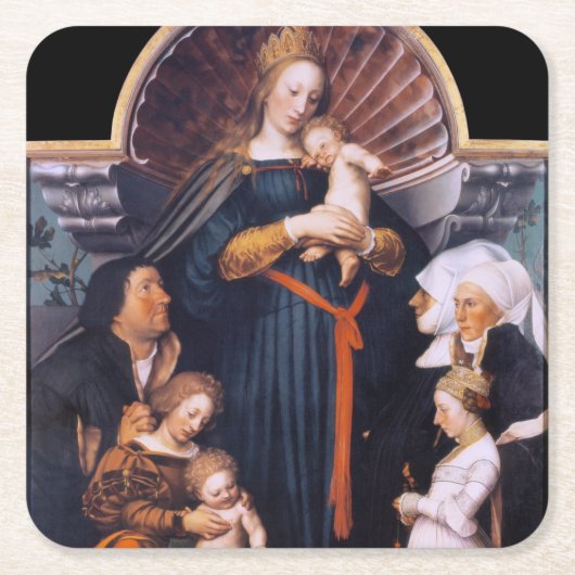 Darmstadt Madonna, Holbein der Jüngere Rechteckiger Pappuntersetzer (Vorderseite)