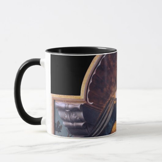 Darmstadt Madonna, Holbein der Jüngere Tasse (Links)