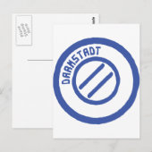 Darmstadt Poststempel Postkarte (Vorne/Hinten)