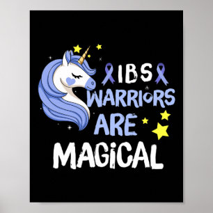 Darmsyndrom Krieger Unicorn Ibs Periwinkle Poster