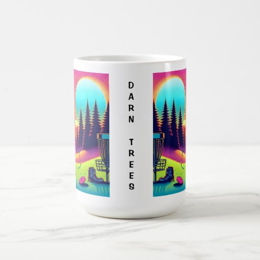 Darn Trees | Bigfoot Disk Golf Spaß Kaffeetasse (Mittel)