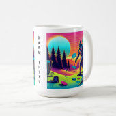Darn Trees | Bigfoot Disk Golf Spaß Kaffeetasse (VorderseiteRechts)