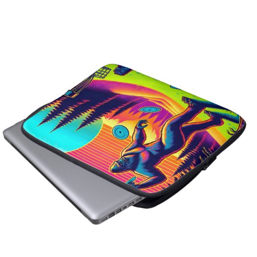 Darn Trees | Bigfoot Disk Golf Spaß Laptopschutzhülle (Vorne Knopf)