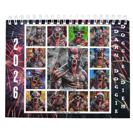 DarnDOGGIEClub 2026 Calendar Kalender (Rückseite)