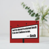 Darned to Eternal Heck lustige Postkarte (Stehend Vorderseite)