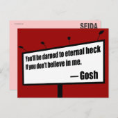 Darned to Eternal Heck lustige Postkarte (Vorne/Hinten)