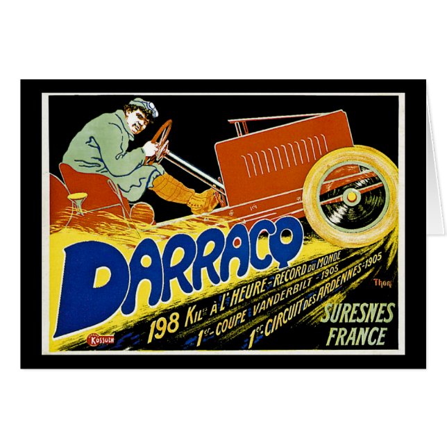 Darraco Vintages Rennen-Auto - Suresnes Frankreich (Vorderseite (Horizontal))