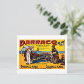 Darracq - Werbung für Vintage Auto Postkarte (Stehend Vorderseite)