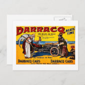 Darracq - Werbung für Vintage Auto Postkarte (Vorne/Hinten)