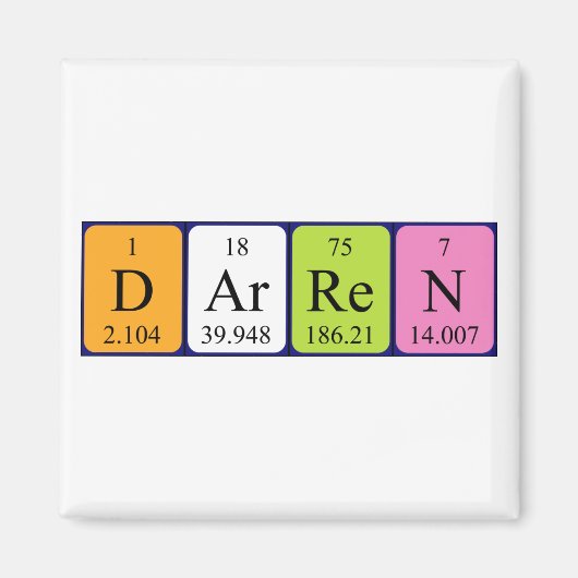 Darren Periodenmagnet Magnet (Vorne)