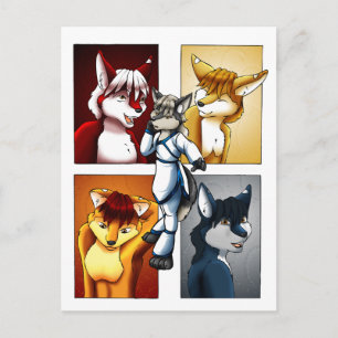 Darrik - Fox of Many Colors Postkarte